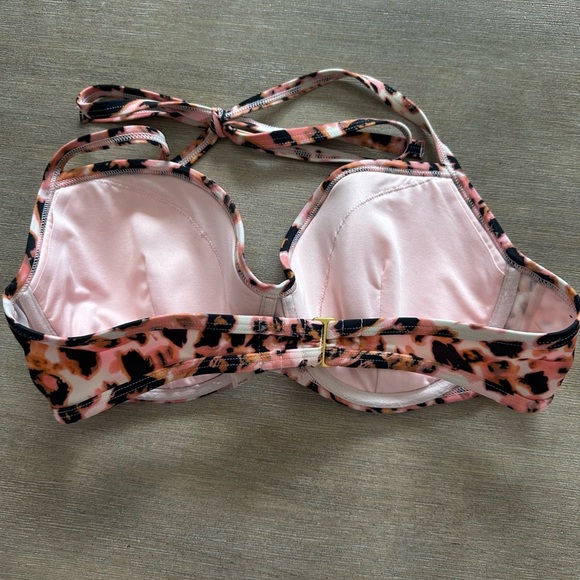 Victoria’s Secret vintage balcontte Leopard Print Bikini top 34DD push up EUC - Picture 4 of 4